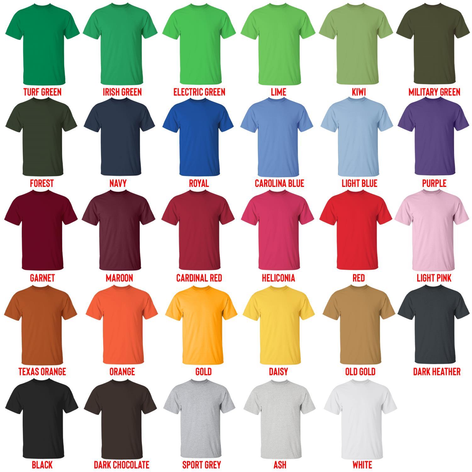 t shirt color chart - Monty Python Merch