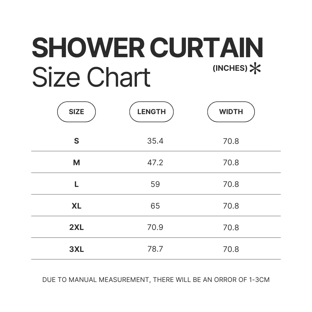 Shower Curtain Size Chart - Monty Python Merch